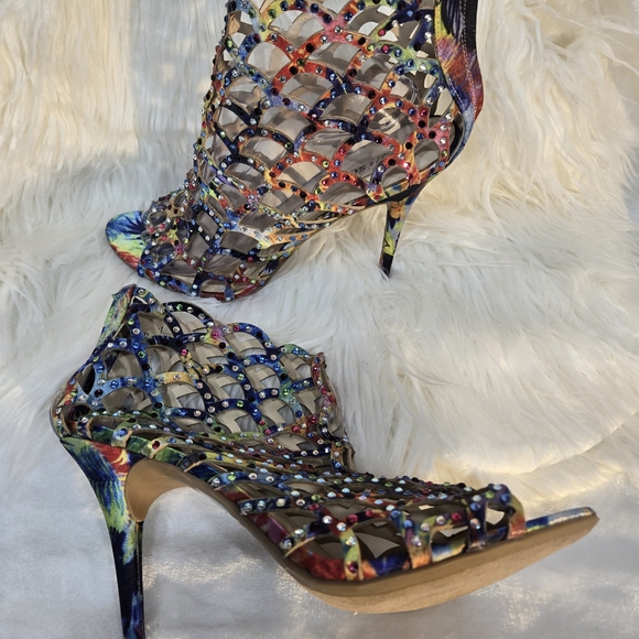 Zigi Soho Multicolor Rhinestone Heels - Picture 7 of 9